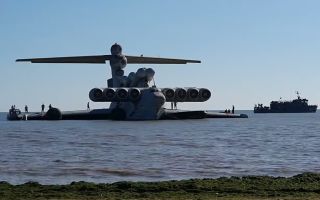 The MD-160 is the only ground-effect vehicle to have seen military use, and is classified as a warship (Picture: Russian defence ministry)