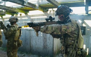 Could you tell these reservists apart from an infanteer in the regular Army? Neither could the enemy (Picture: BFBS)