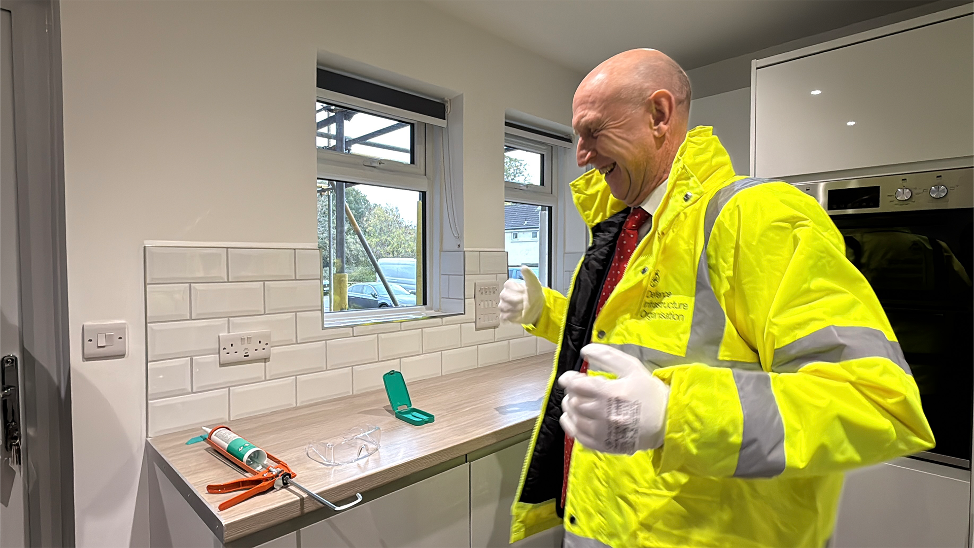 Mr Healey was pleased with his handiwork!