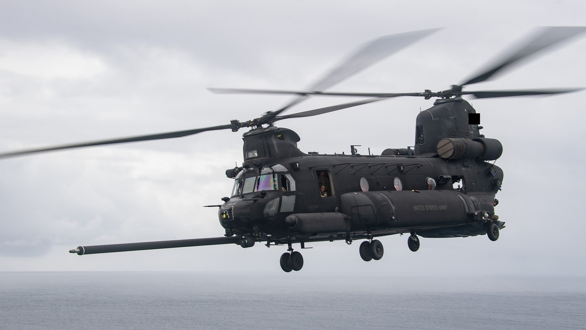 This is no ordinary Chinook as this MH-47G is operated by the Night Stalkers - the US Army's 160th Special Operations Aviation Regiment