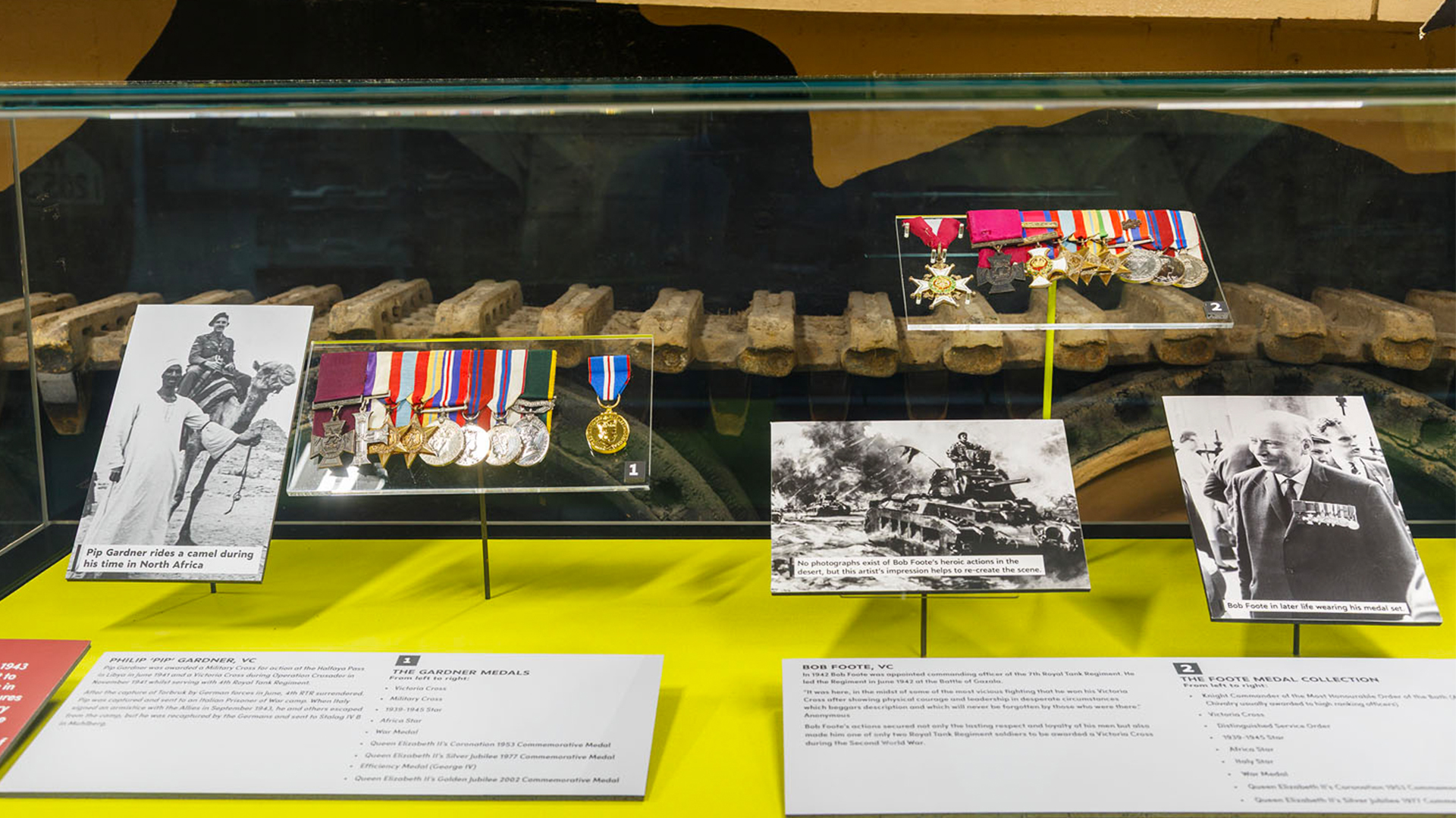 Both men's medal groups are on display in The Tank Museum's WW2: War Stories exhibition