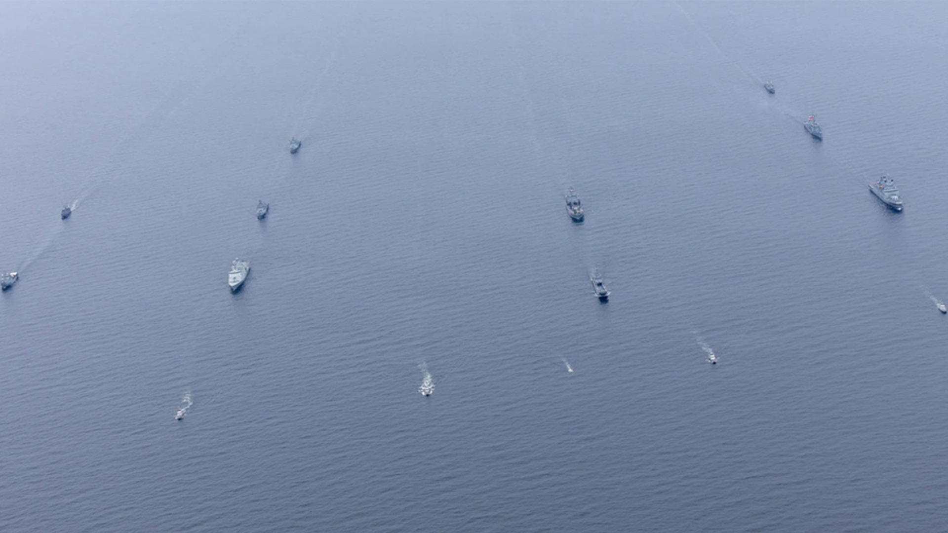 Formation of Nato ships on exercise Baltic Operations BALTOPS 2026 CREDIT US NAVY