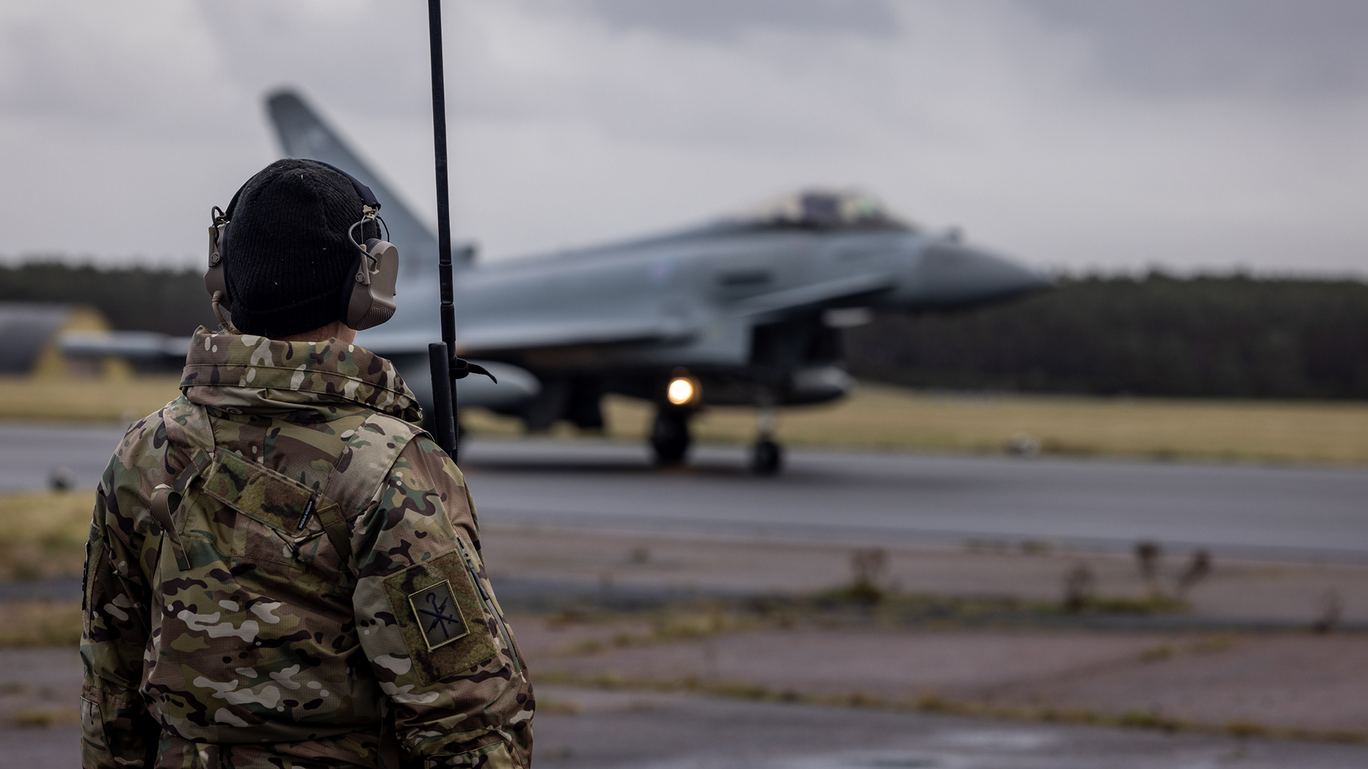 Sappers from the Royal Engineers made sure Kinloss was safe to use before the Typhoons and P-8s came in to land