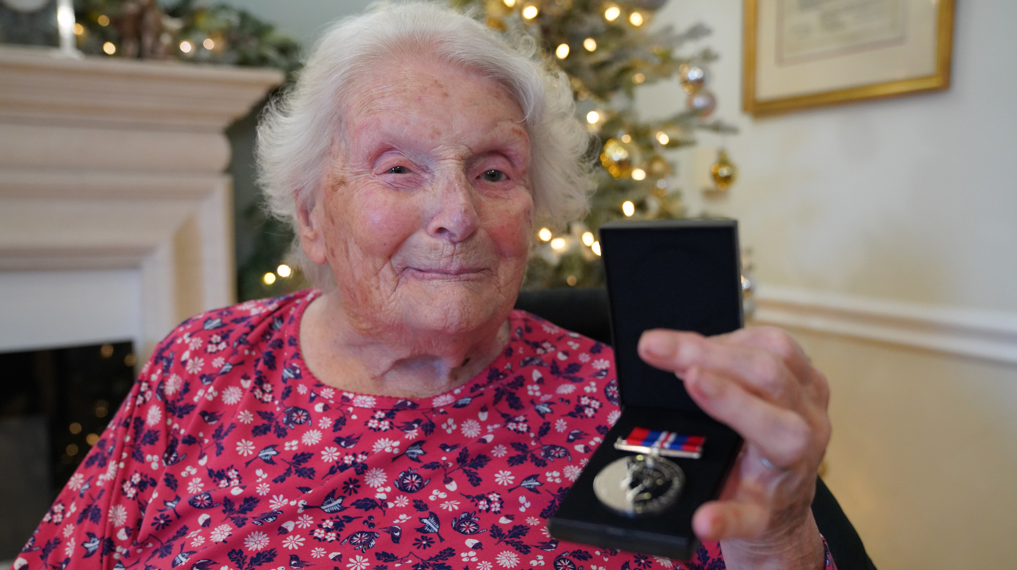 18122025 102 year old WWII veteran Janet Patterson receives War Medal 1939-1945 for Christmas CREDITRoyal Star & Garter.jpg
