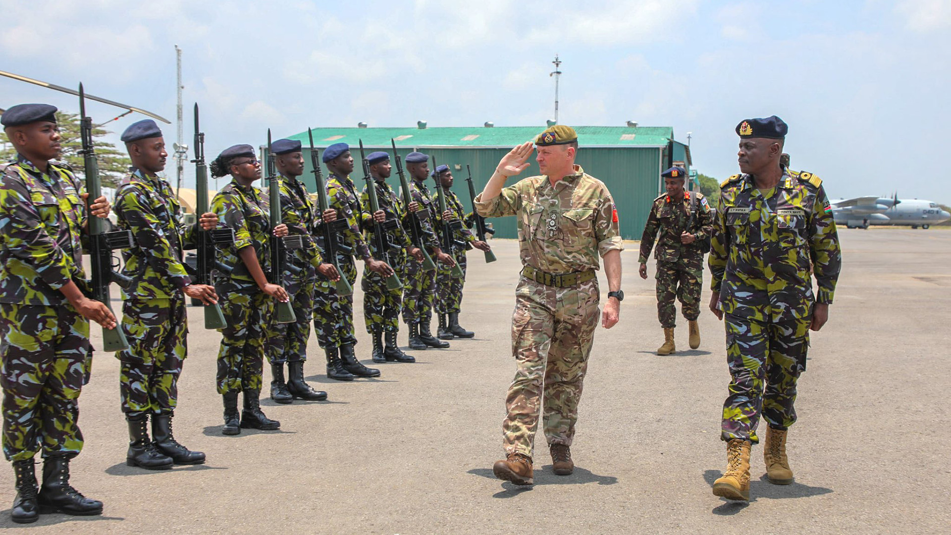 The head of the Army, General Sir Roly Walker, recently inspected Kenyan Defence Forces personnel as the UK looks to renew its five-year defence partnership with the East African nation (Picture: UK in Kenya/X)