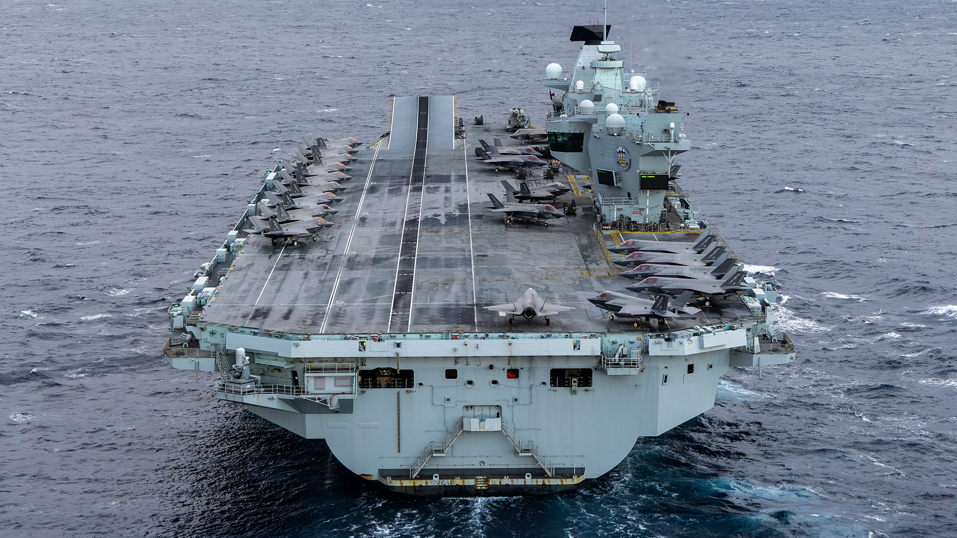 Italian navy F-35Bs joined HMS Prince of Wales's UK complement at one point in the deployment