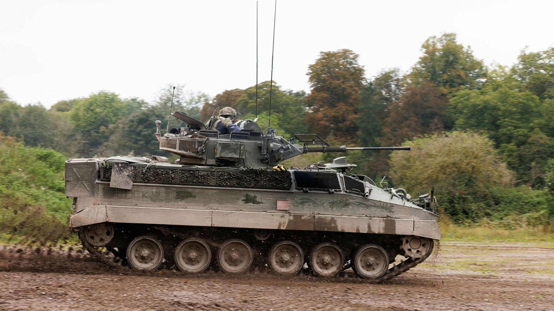 Crew inside the FV510 Warrior British armoured vehicle mistakenly fired at the Challenger 2