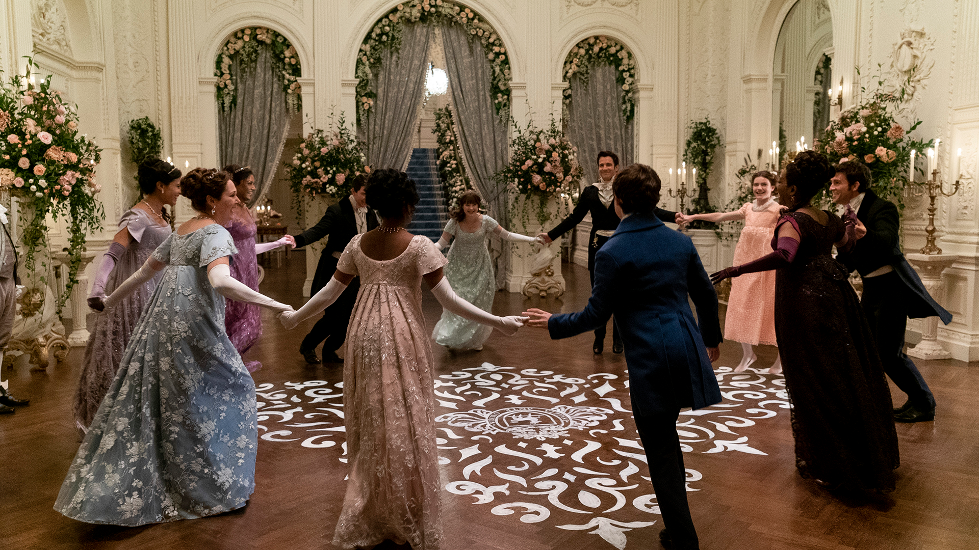 Halton House is seen here representing the Bridgertons' home in season two of the Netflix series