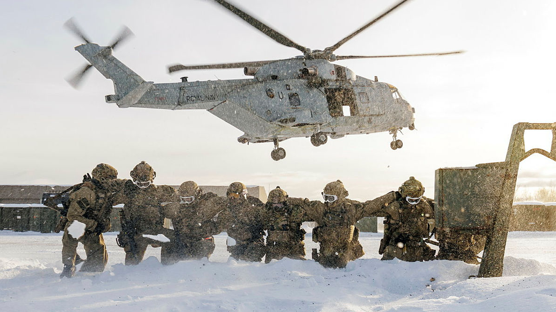 This year’s Op Clockwork is the first time personnel from 42 Commando have conducted fast roping in Norway from a Merlin Mk4 from Commando Helicopter Forces 845 Naval Air Squadron