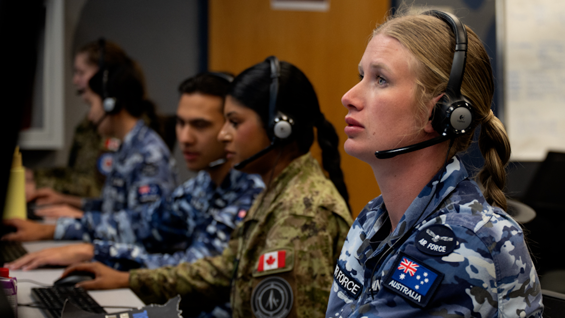Members of the Australian and Canadian militaries on Exercise Virtual Flag