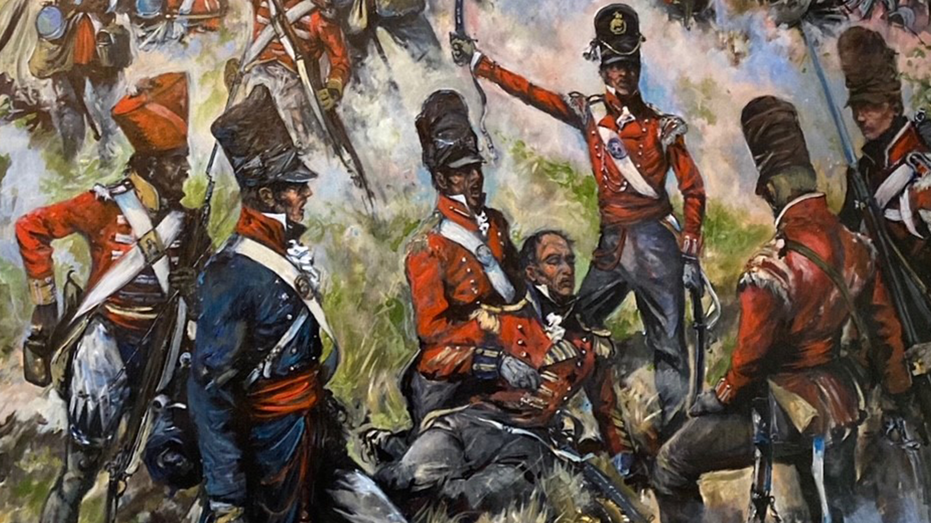 Illustration of the Battle of Kalanga and the Death of Major General Gillespie