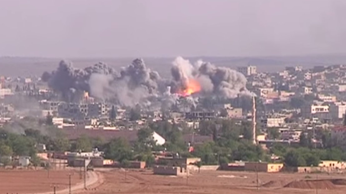 Stock image of airstrike in Idlib