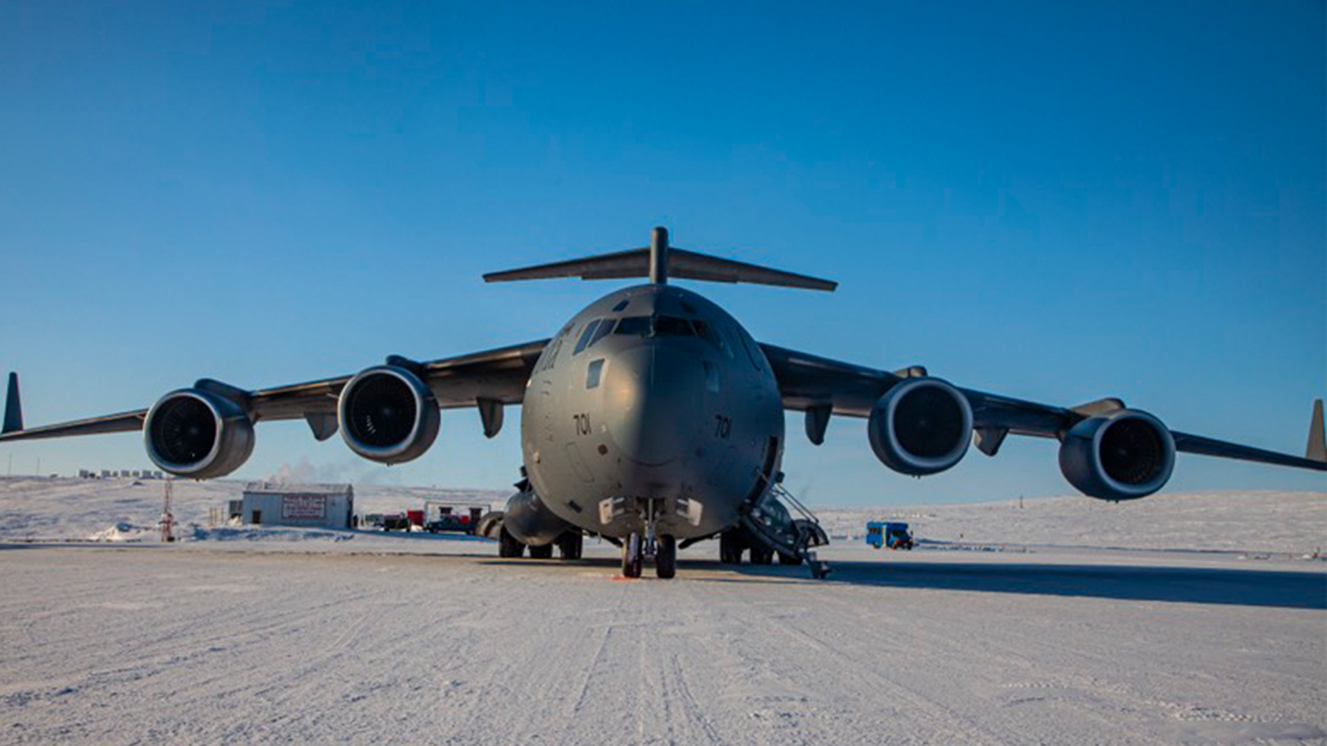 Globemaster in Arctic Circle CREDIT RAF