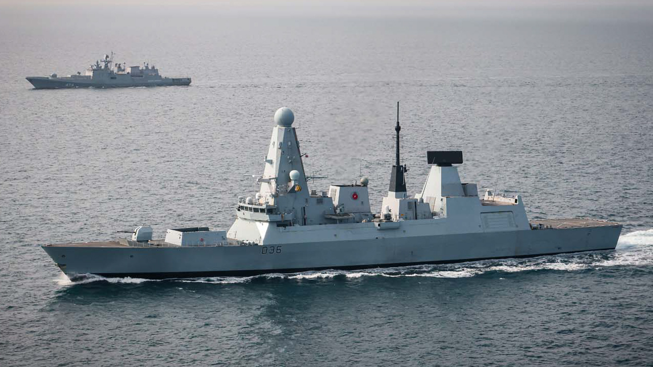 HMS Defender was deployed to monitor three Russian warships as they sailed past the British Isles (Picture: Royal Navy).
