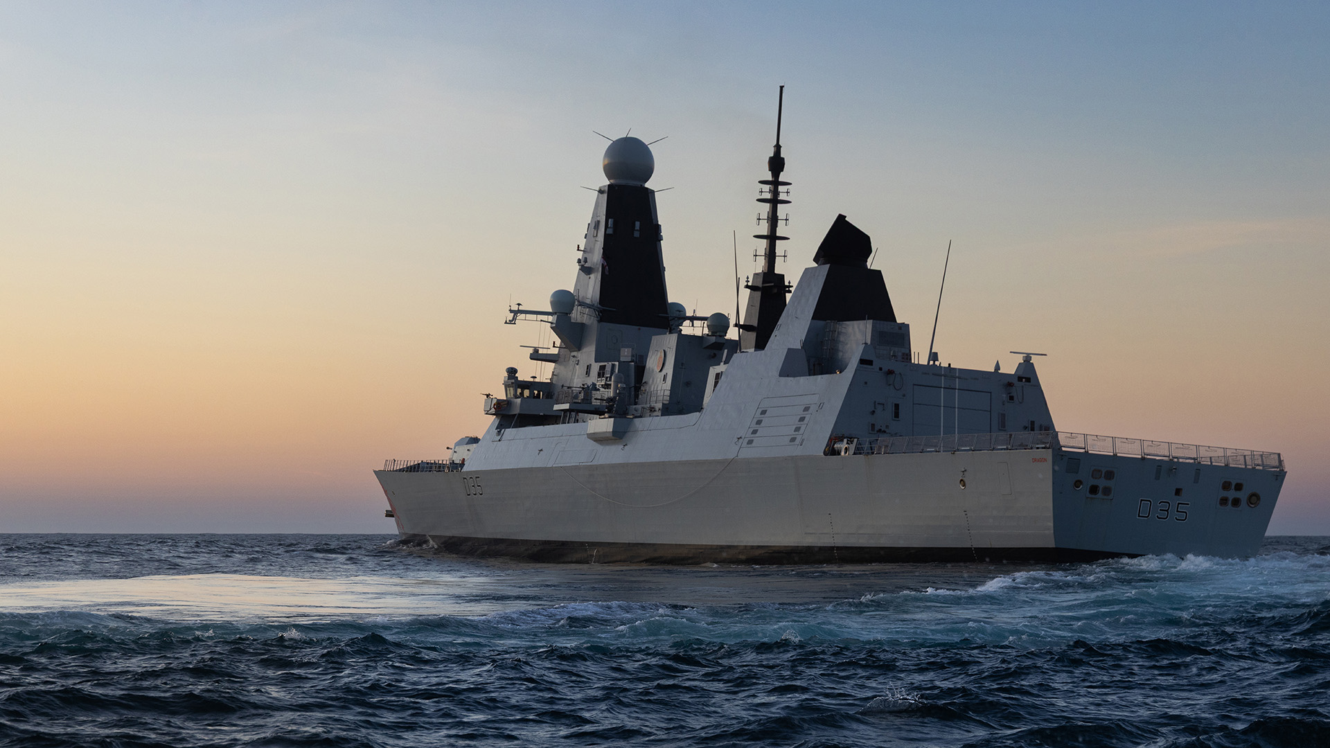 HMS Dragon has been loaded up with stores ahead of her sailing