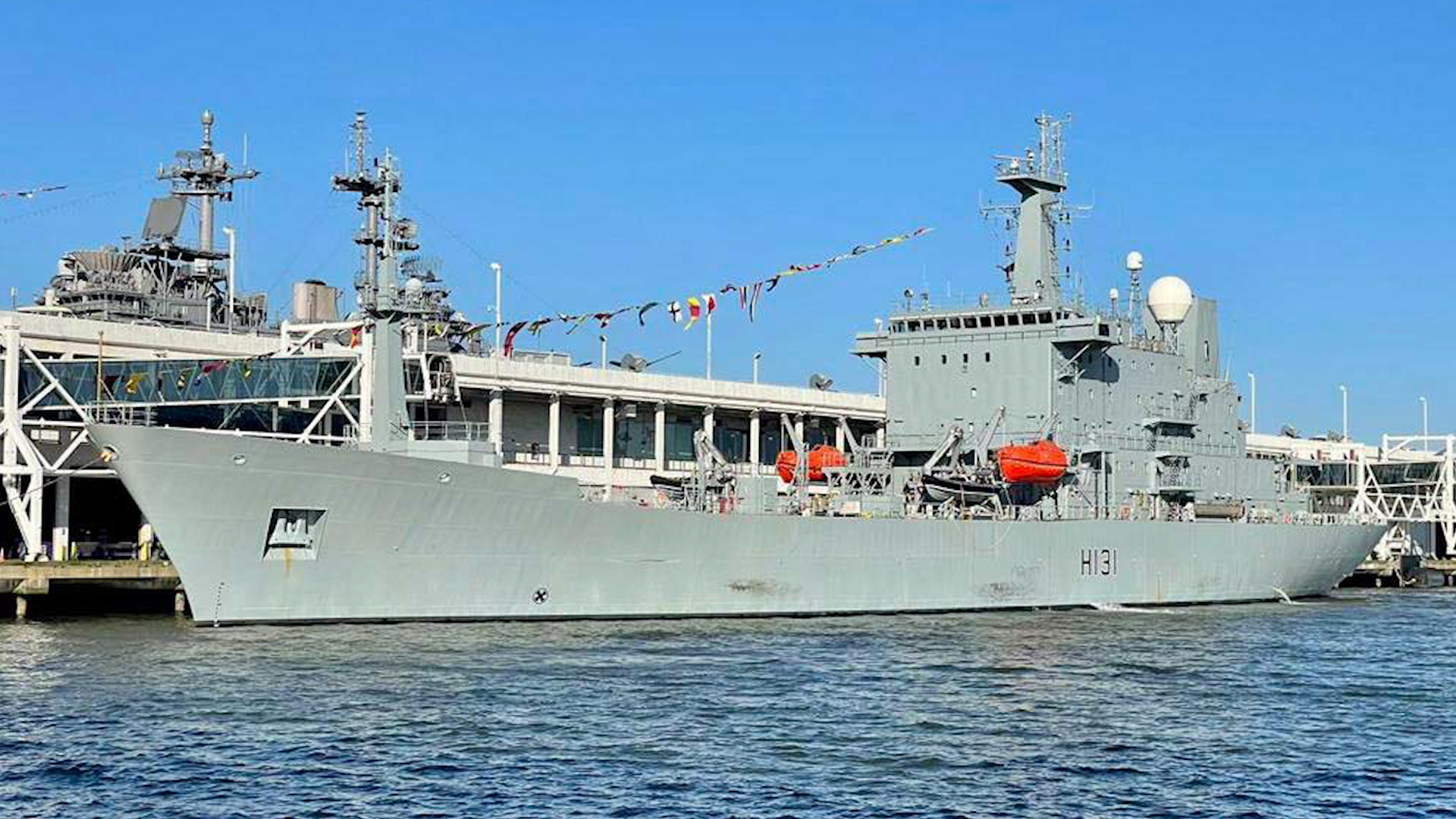 HMS Scott alongside at Pier 88 New York Fleet Week