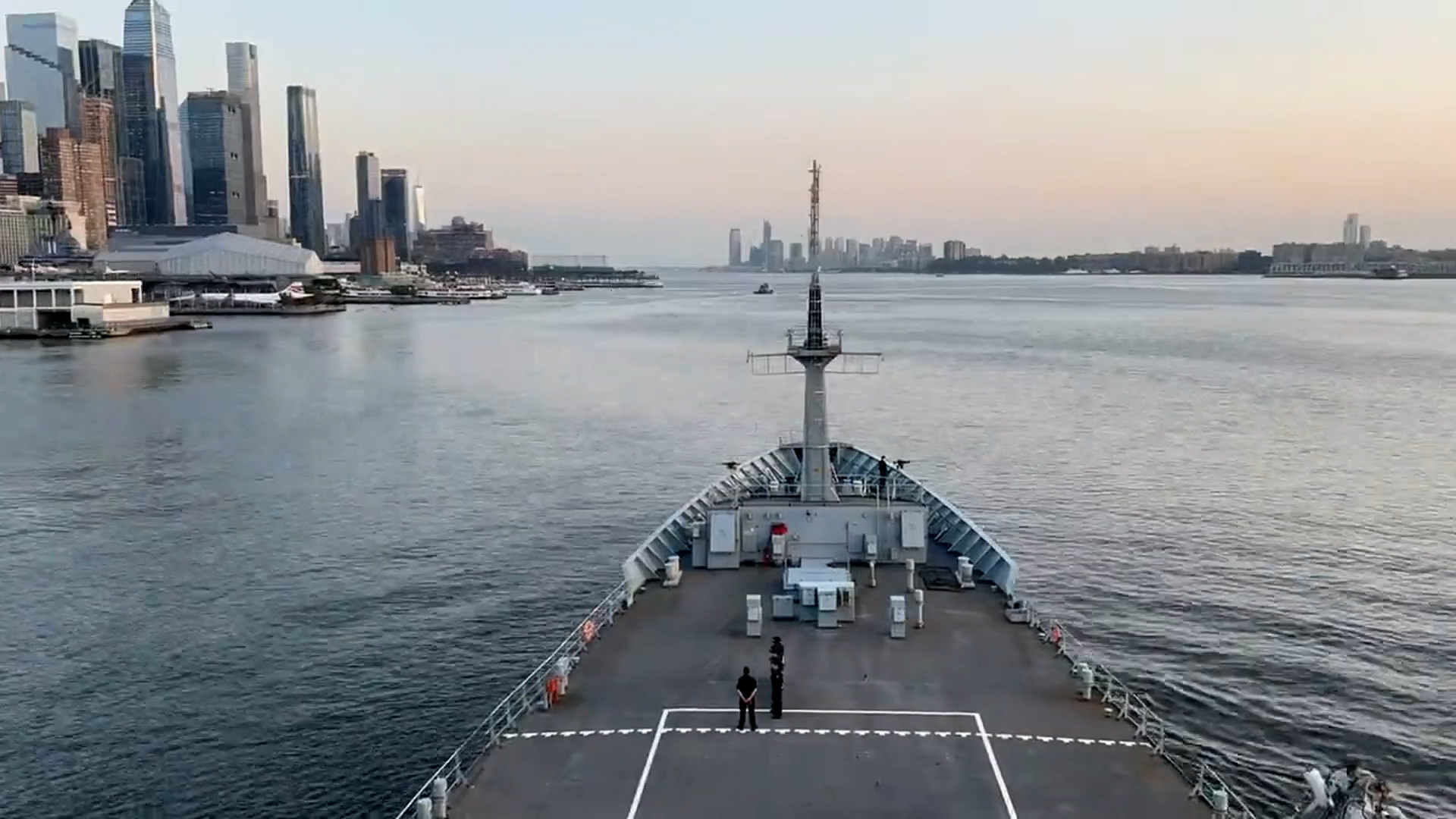 HMS Scott leaves New York in 2023 (Picture HMS Scott)