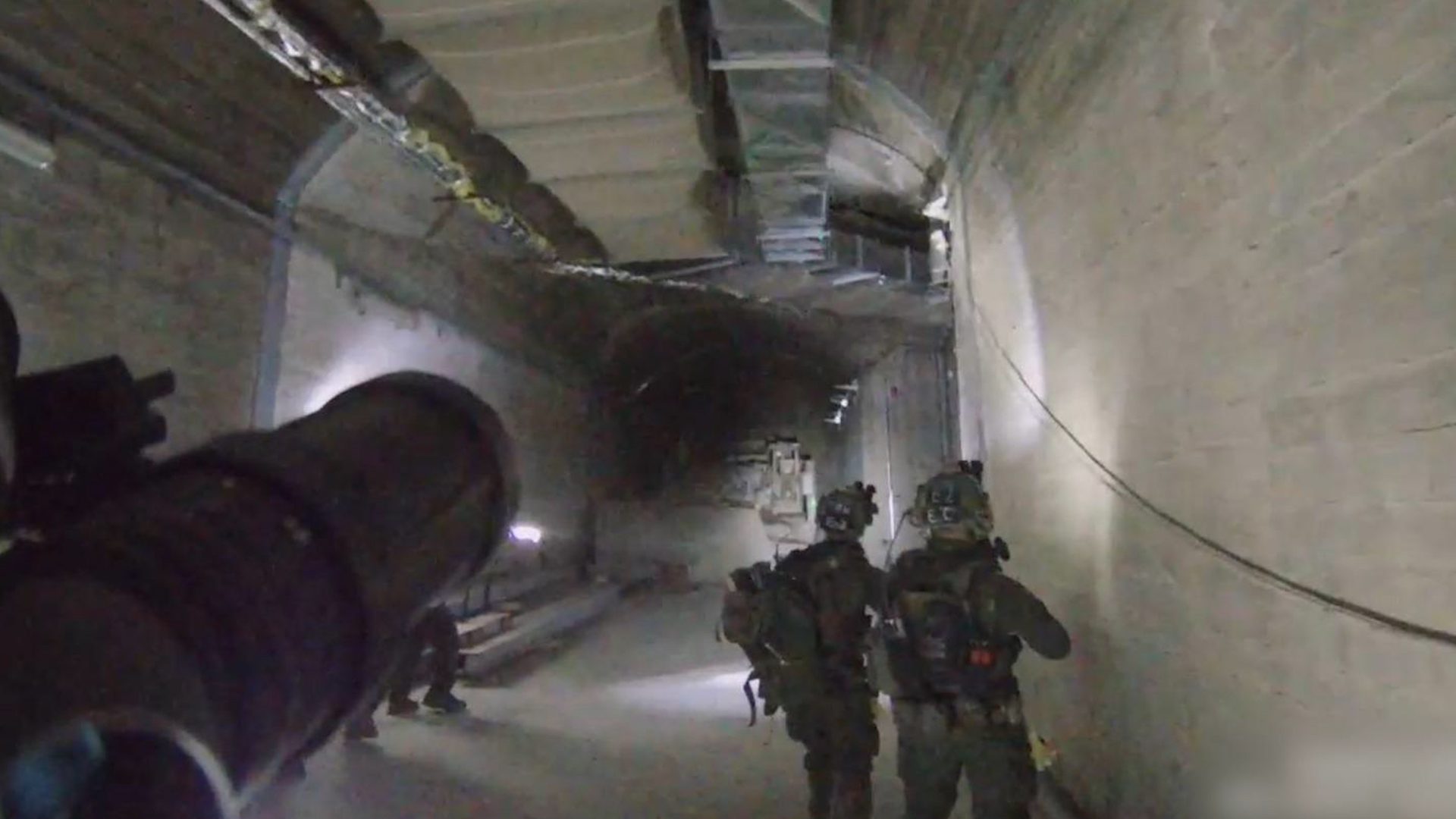 IDF troops taking part in a raid on a weapons factory in Syria