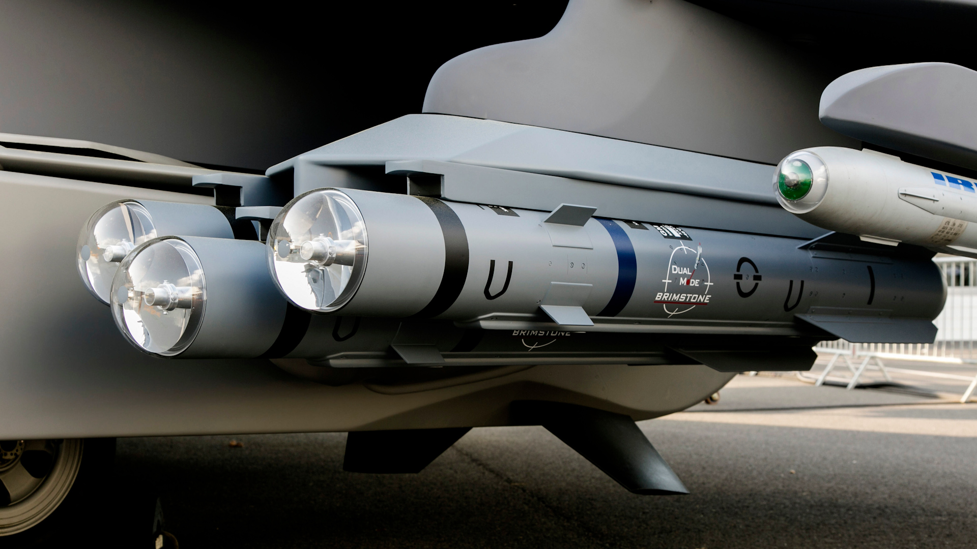 A dual-mode Brimstone air-to-ground missile on a Eurofighter aircraft (Picture: Stocktrek Images, Inc/Alamy Stock Photo