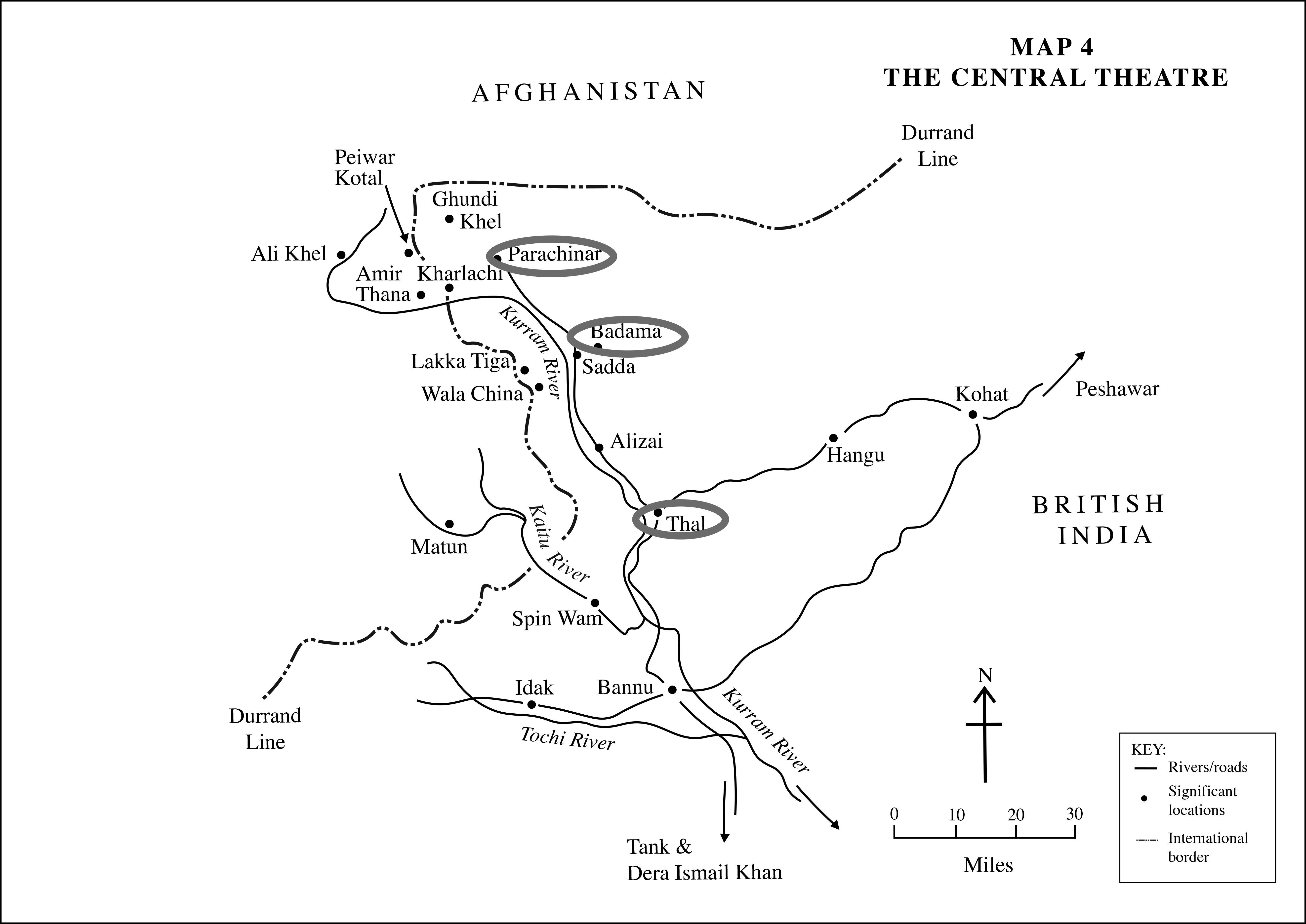 Map of the Central Theatre of the Third Afghan War