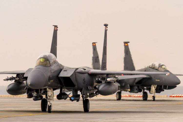 F-15E Strike Eagle aircraft similar to those involved in the US strikes (Picture: US Department of Defense).