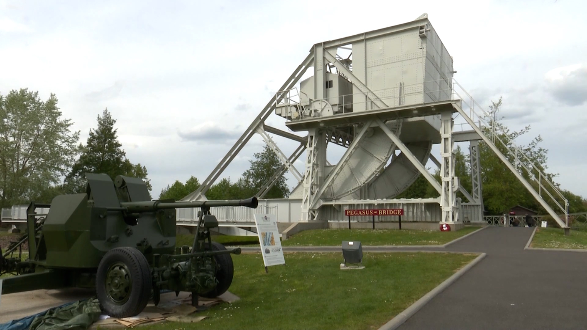Pegasus Bridge, which was captured by British Paratroopers during Operation Market Garden 160924 CREDIT NARA