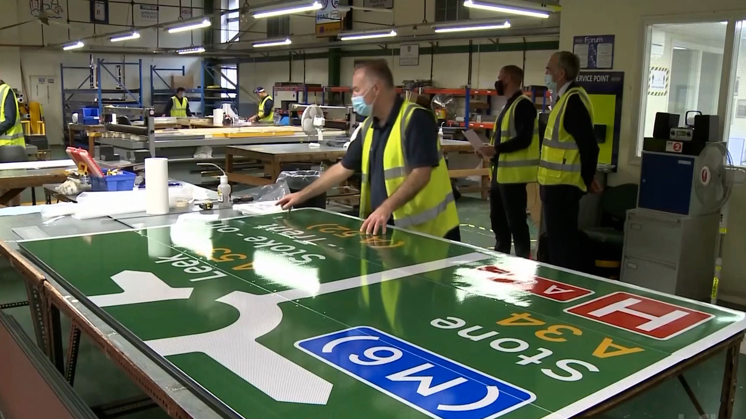 Royal British Legion Industries RBLI Britain's Bravest Manufacturing Company BBMC Veterans Making Motorway Signs Screengrab Credit Forces News