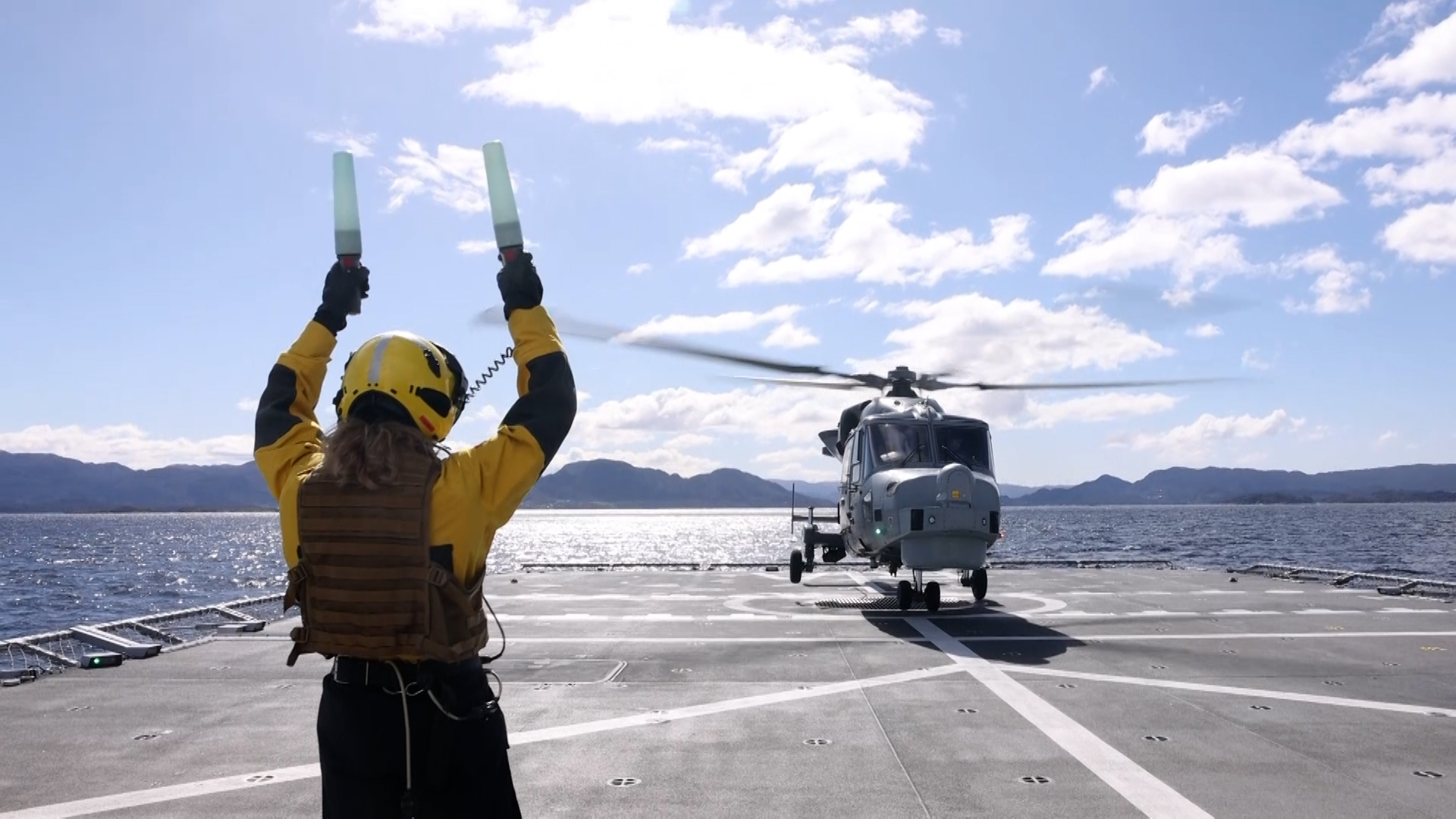 Royal Navy Wildcat helicopter Norway 010524 CREDIT BFBS