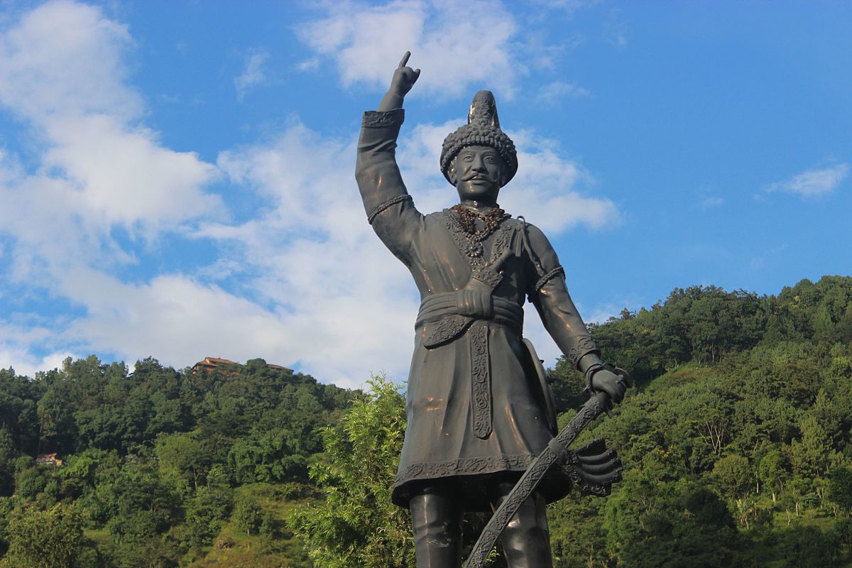 A statue of Prithvi Narayan Shah