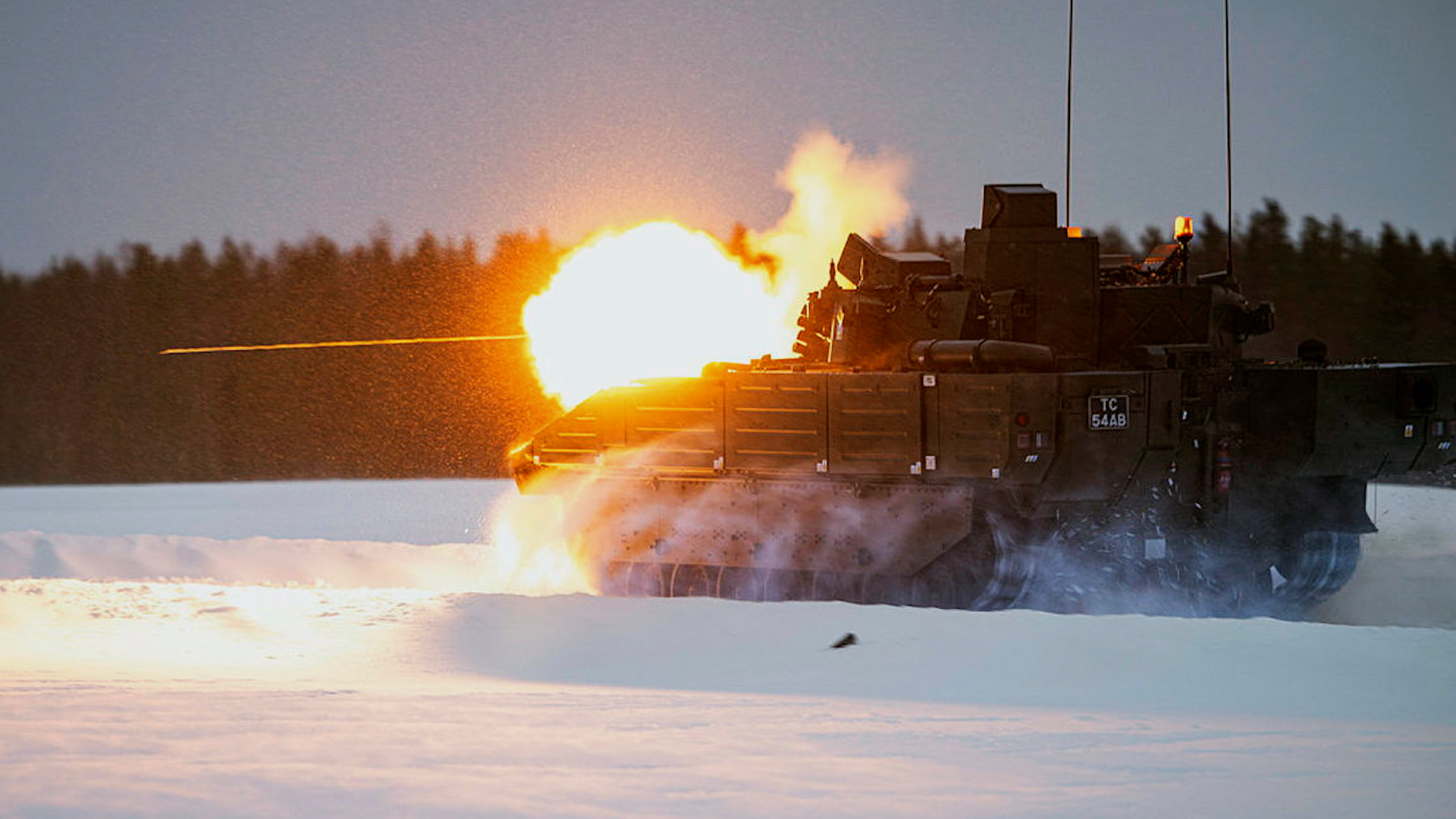Ajax firing and moving in extreme weather conditions in Sweden