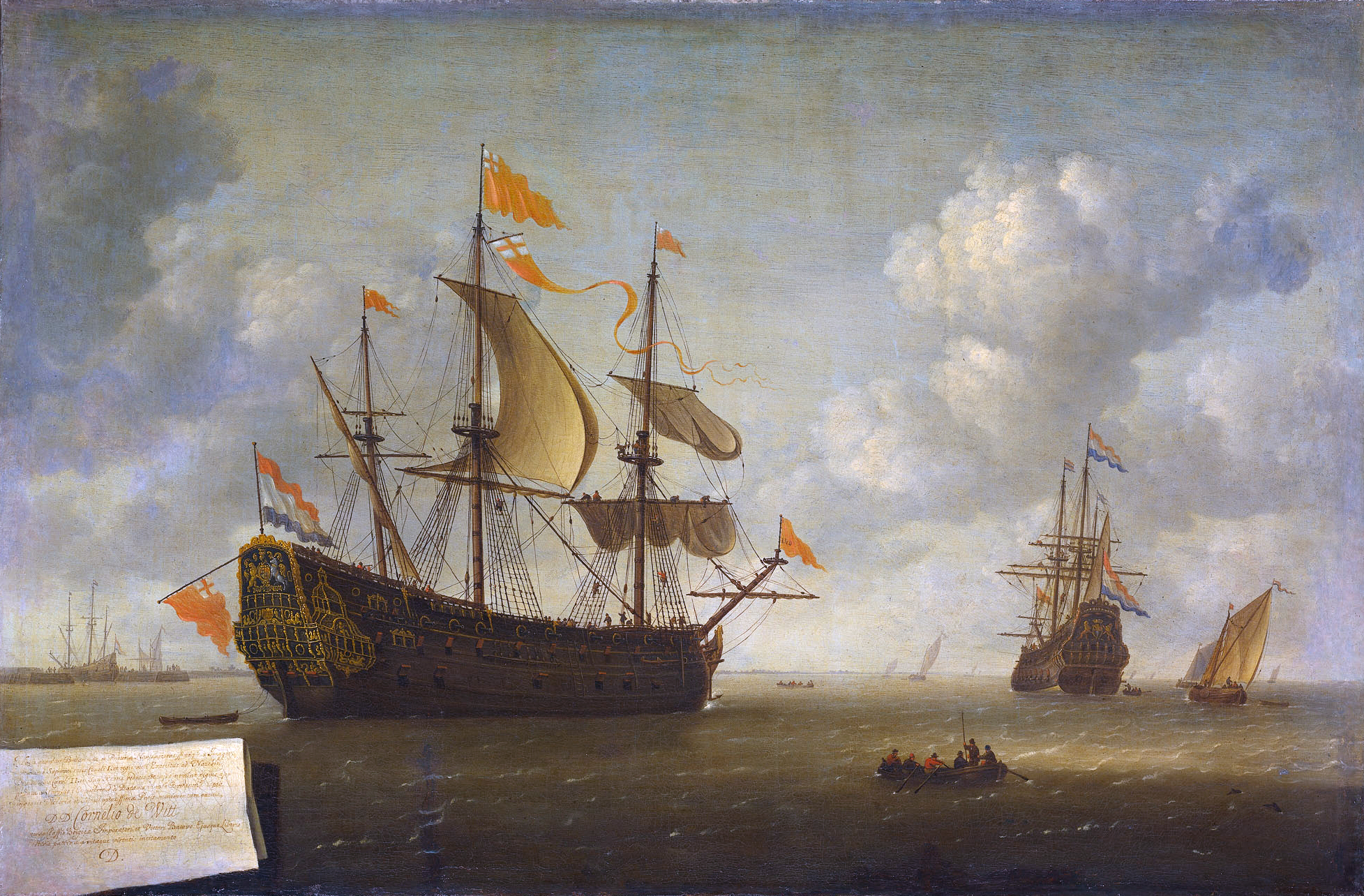 The seizure of the English flagship 'Royal Charles,' captured during the raid on Chatham, June 1667