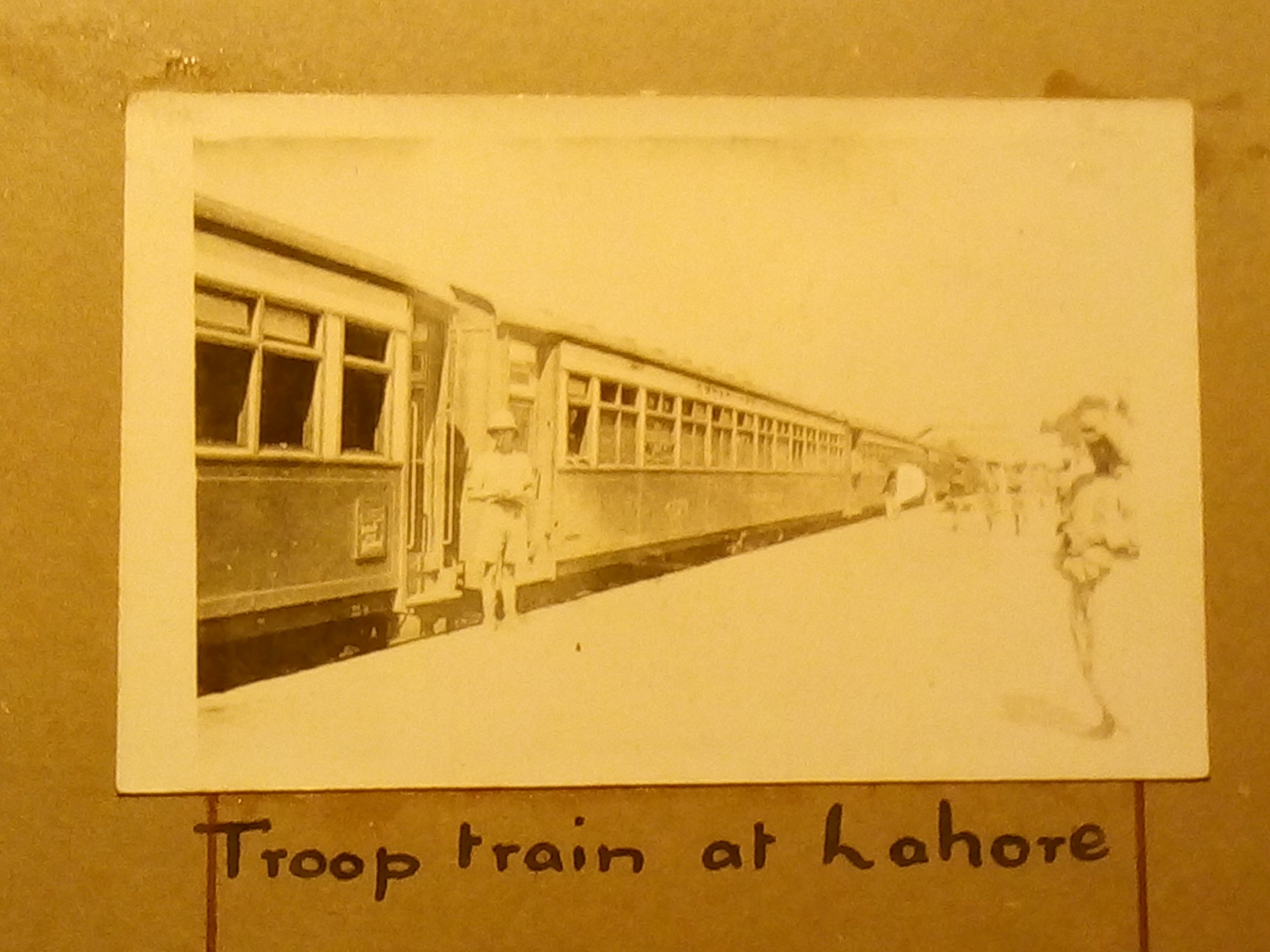 A troop Train from Lahore, which transported troops up to Rawalpindi on the North-West Frontier of what is now Pakistan and Afghanistan