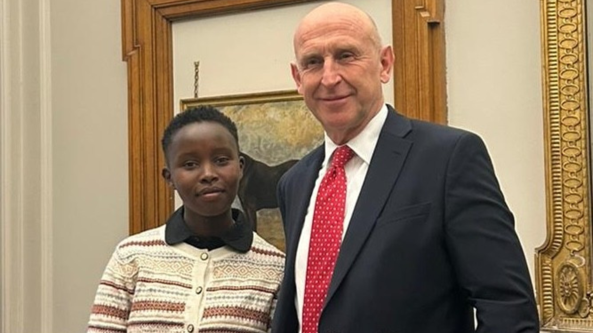 Esther Nyoki met with Defence Secretary John Healey in 2025 amid her ongoing fight for justice for her aunt's death (Picture: MOD)