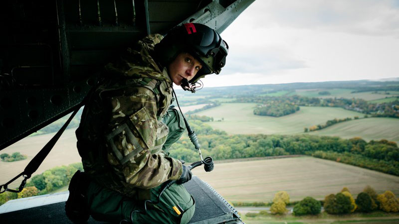 Veteran turned author Liz McConaghy Chinook RAF MERT ramp pic CREDIT Liz McConaghy