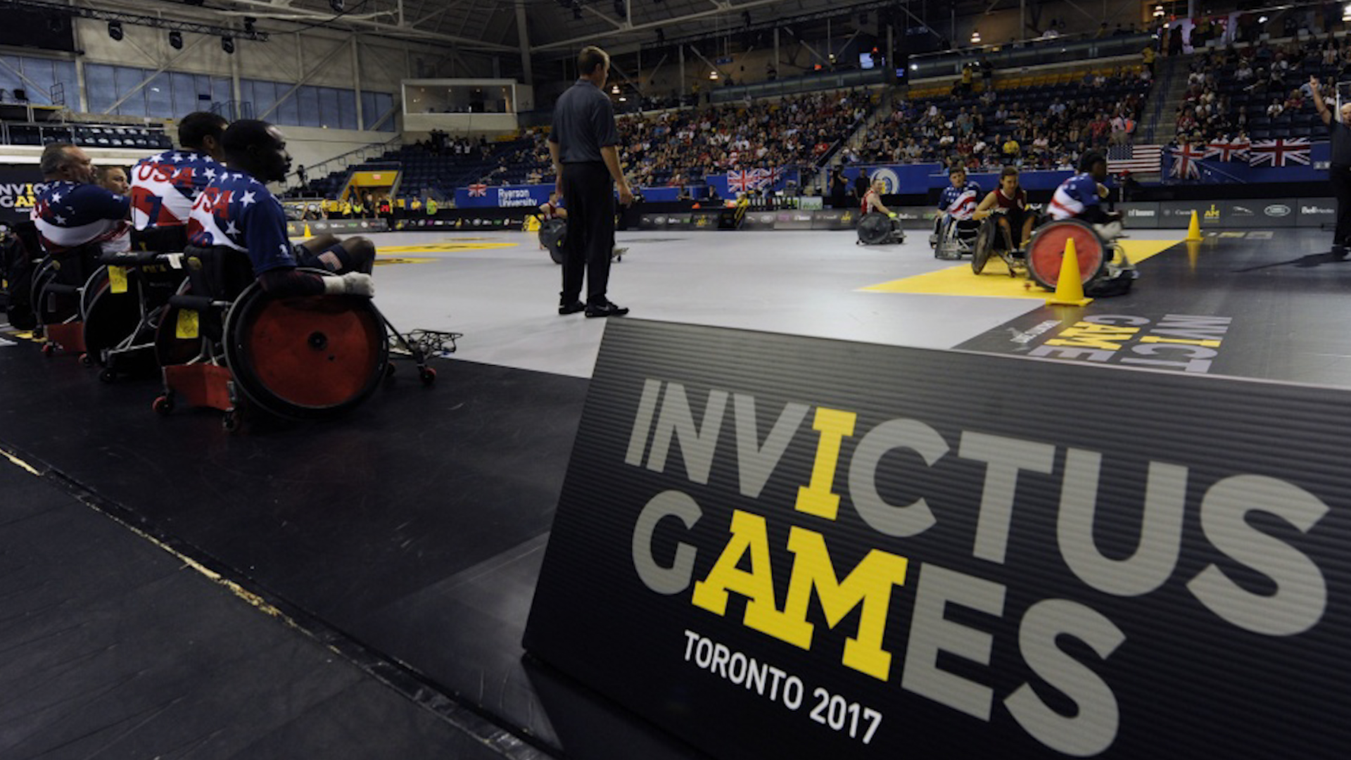 Wheelchair Rugby pitchside 2017 Invictus Games Toronto Ontario Canada