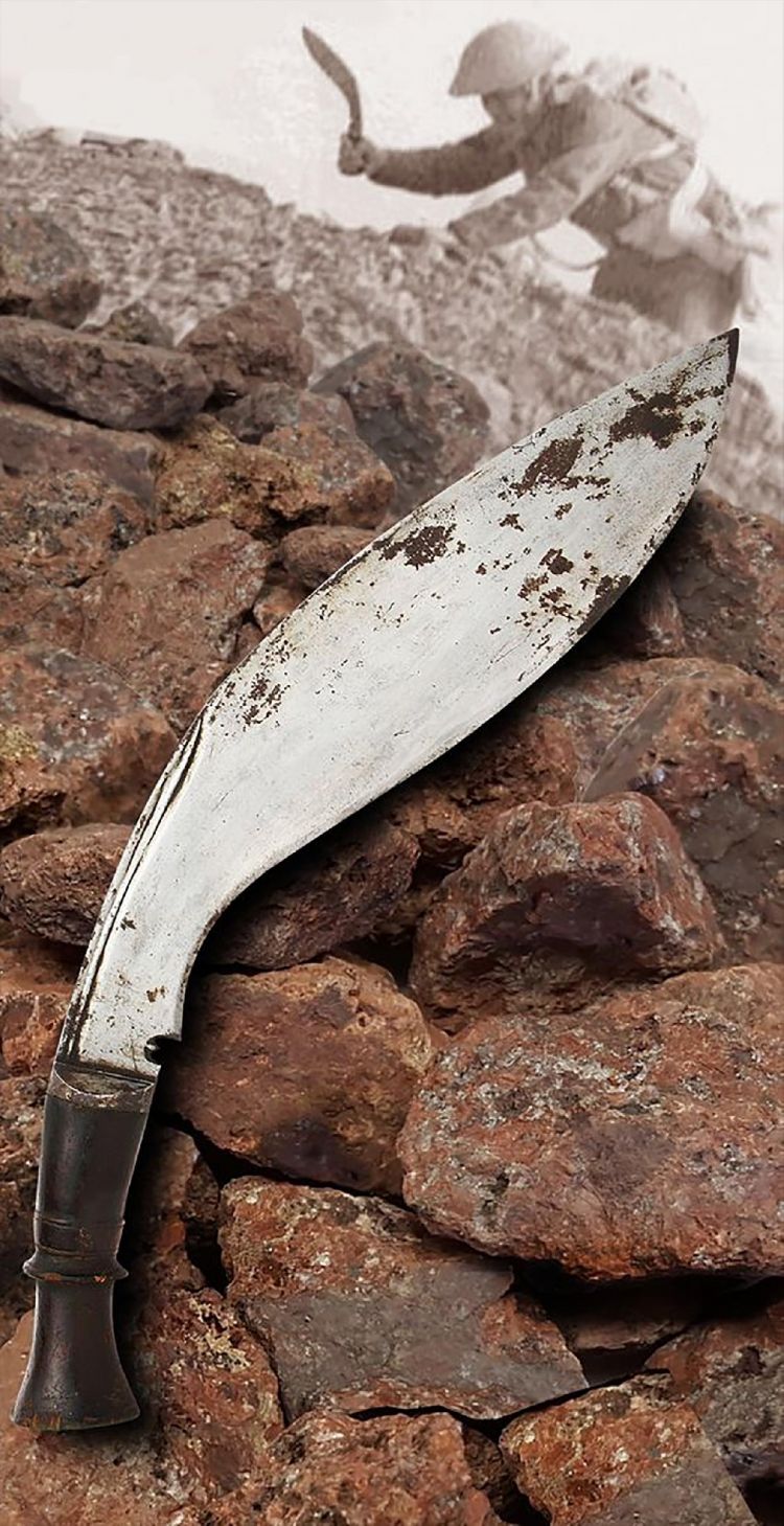 A kukri, the curve-bladed machete used by Gurkhas
