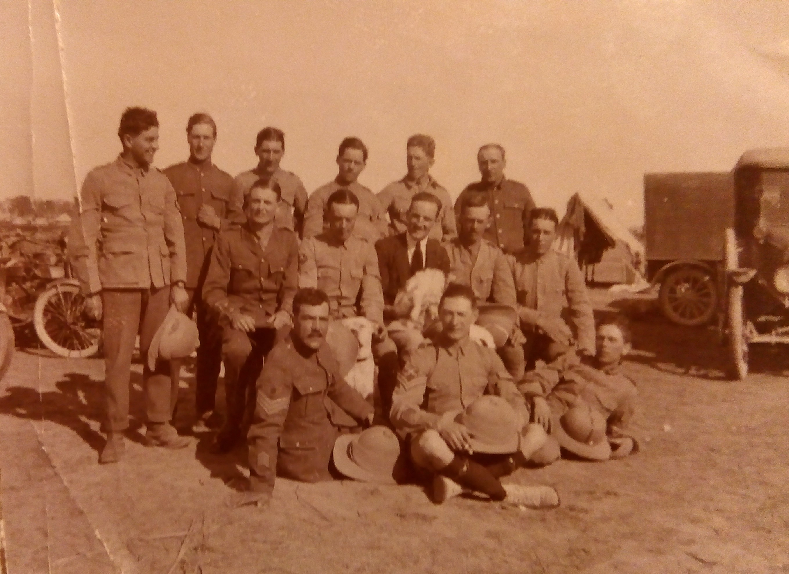 British Officers and NCOs shown in 1919 during the Third Afghan War (image: Sergeant EW Macro’s album)