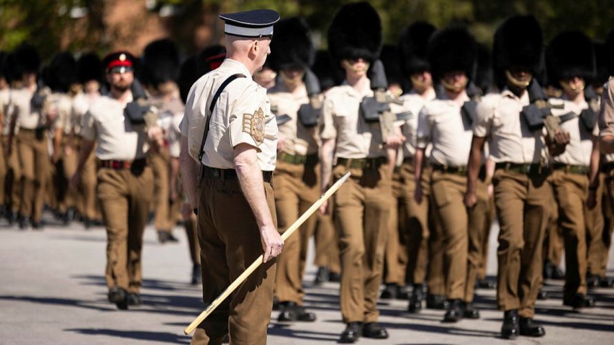 It has become the practice for regiments of Foot Guards to troop their Colour in turn It has become the practice for regiments of Foot Guards to troop their Colour in turn