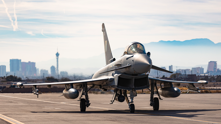 The RAF has been taking part in Exercise Red Flag for 48 years (Picture: MOD) Exercise Red Flag lone Typhoon