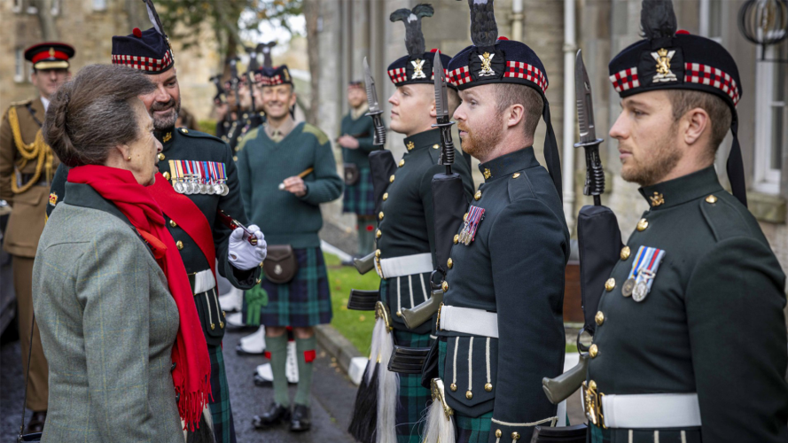 The Princess Royal visited the 2nd Battalion, The Royal Regiment of Scotland at Glencorse Barracks (Picture: British Army) 04112025 Princess Anne visits 2 SCOTS CREDIT BRITISH ARMY
