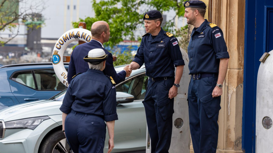 Submariners and personnel from across HM Naval Base Clyde met the Prince of Wales during his visit to Faslane (Picture: MOD) Submariners and personnel from across HM Naval Base Clyde met the Prince of Wales during his visit to Faslane