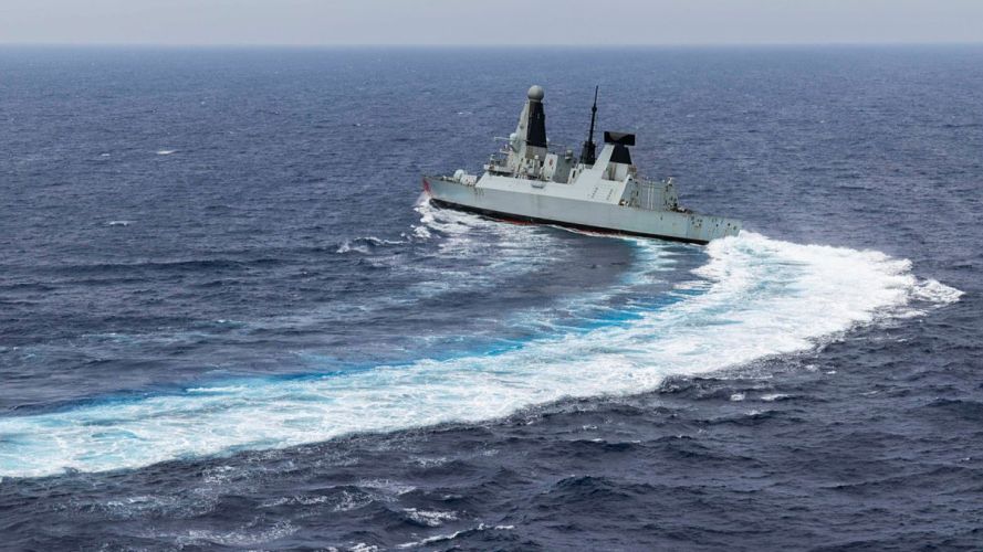 HMS Dragon is operating in the Eastern Mediterranean as part of national government tasking to conduct air defence operations to sovereign British Territory (Picture: MOD) HMS Dragon practises evading missiles in Eastern Med