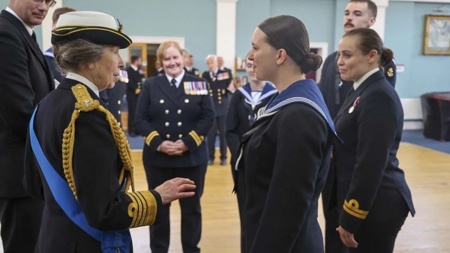 The Princess Royal has helped HMS Sultan celebrate 70 years of training the Royal Navy's engineers (Picture: PA) 08062026 Princess Anne at HMS Sultan at Gosport 050626 pic PA