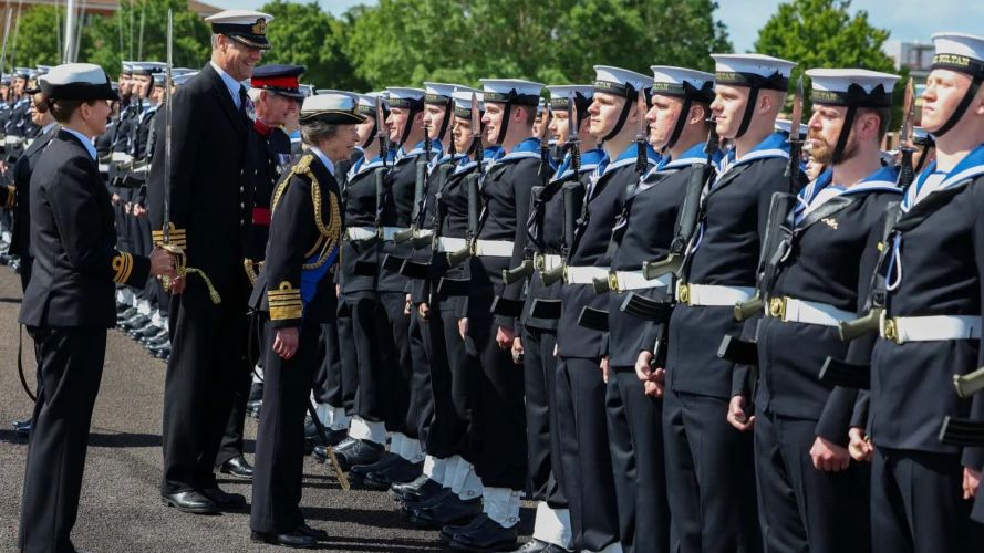 The event recognised seven decades of HMS Sultan's contribution to the fleet (Picture: PA) 08062026 Princess Anne at HMS Sultan at Gosport 050626 pic PA