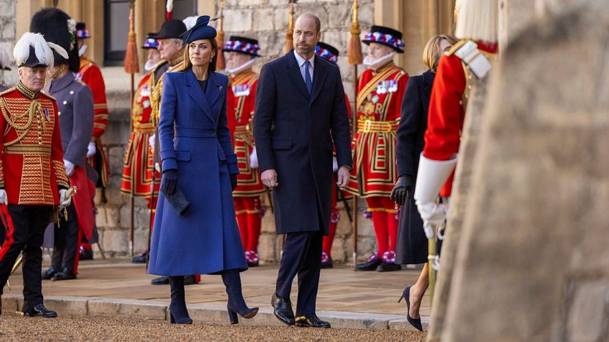 The Princess with Prince William at Windsor Castle for the German state visit (Picture: MOD) The Princess with Prince William at Windsor Castle for the German state visit (Picture: MOD)