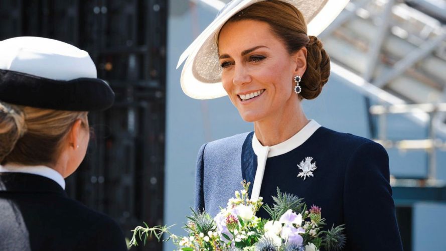Princess Kate attends the naming ceremony of HMS Glasgow, of which she is sponsor (Picture: MOD) Princess Kate attends the naming ceremony of HMS Glasgow, of which she is sponsor (Picture: MOD)
