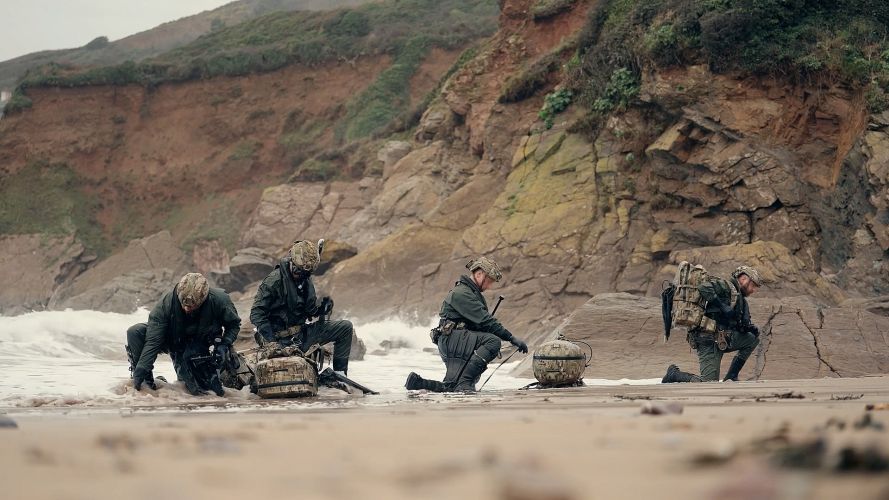 Elsewhere in Plymouth, The Shore Reconnaissance Team (SRT) conducted a beach recce Elsewhere in Plymouth, The Shore Reconnaissance Team (SRT) conducted a beach recce