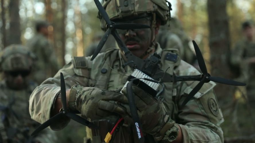 Both sides took turns to attack and defend, either using drones in an offensive role or defending against them (Picture: US Department of War) Both sides took turns to attack and defend, either using drones in an offensive role or defending against them (Picture: US Department of War)