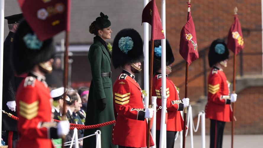 As Colonel of the regiment, the Princess plays a key ceremonial role within the battalion (Picture: PA) P of Wales on St Patrick's Day