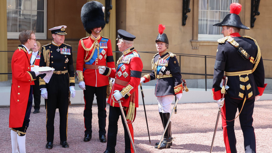 His Majesty The King is joined by the Prince of Wales and the Princess Royal at Trooping the Colour (Picture: Kensington Royal) 31122025 The Prince of Wales, His Majesty The King and The Princess Royal at Trooping the Colour June 2025 CREDIT KensingtonRoyal